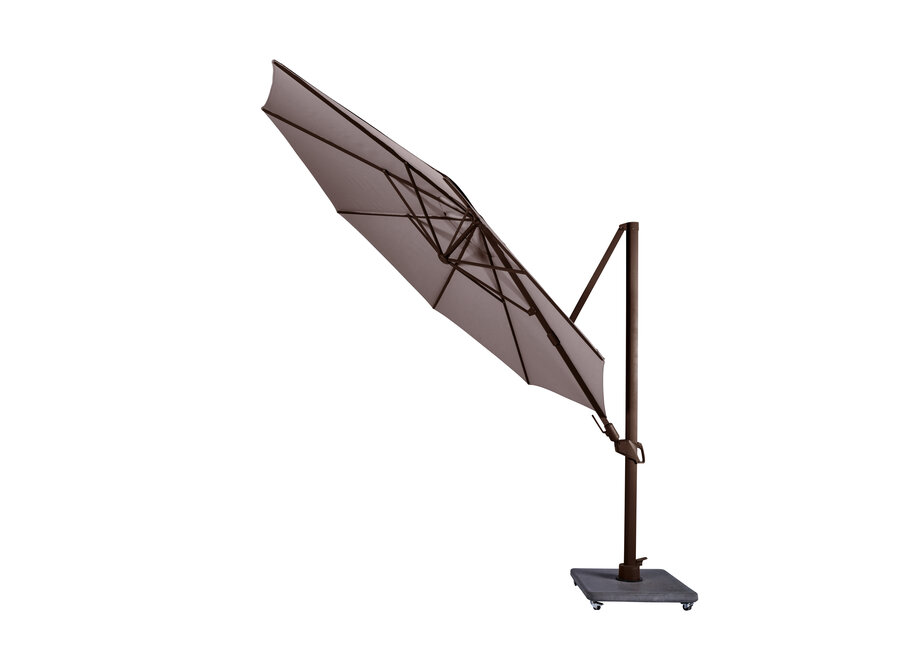 Sonnenschirm 'Cavalo' Ø350 - Bronze/Taupe