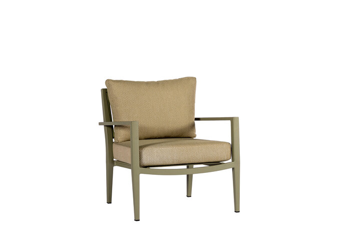 Lage eettafelstoel 'Bosa' - Olive