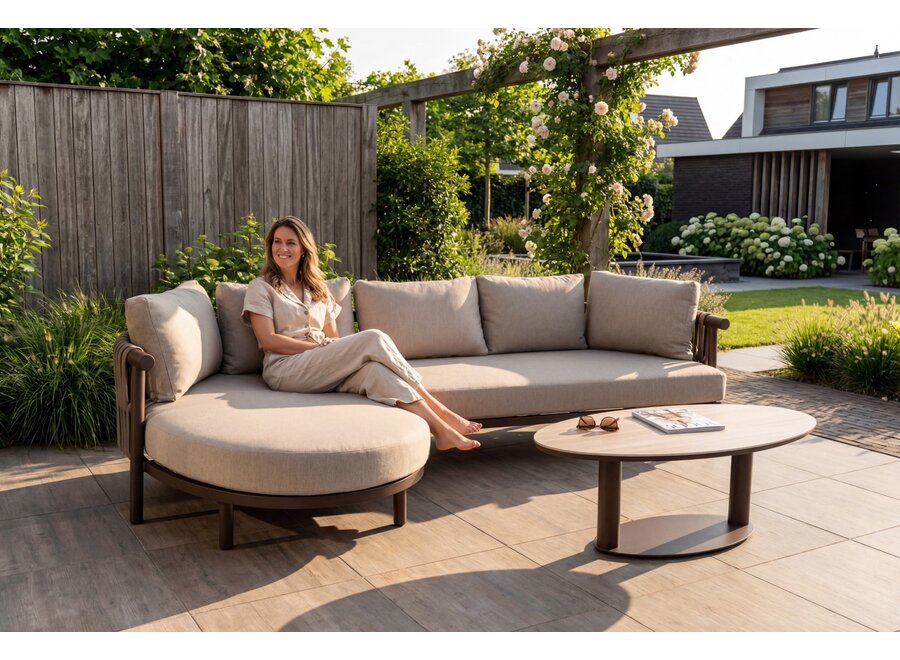 Chaise longue 'Murtoli' - Left + Divan Right - Bronze