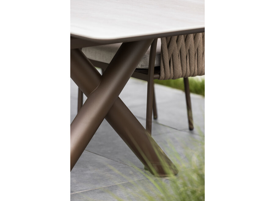 Extention dining table 'Maratea' - 280-400 cm - Bronze
