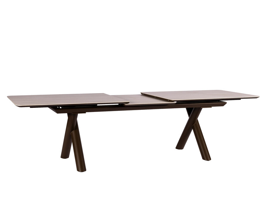Extention dining table 'Maratea' - 280-400 cm - Bronze