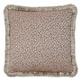 Decorative cushion Kittey Brown + Fringe Gold
