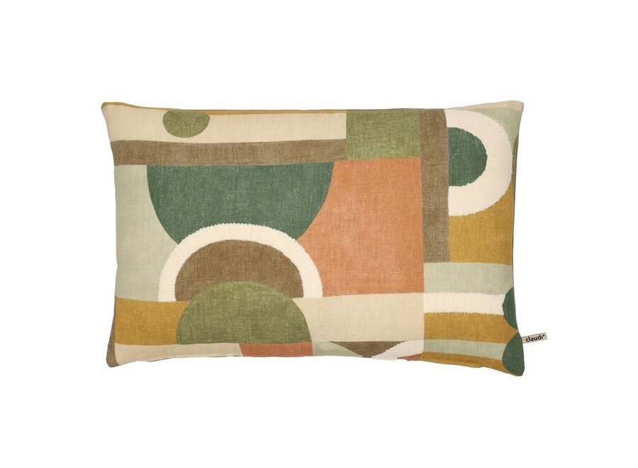 Coussin décoratif Parodie Green/Abricot