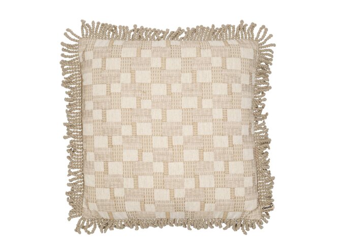 Kussen Marko Natural + Bullion Fringe Linen