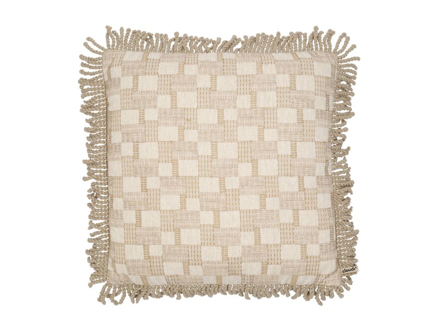 Decorative cushion Marko Natural + Bullion Fringe Linen