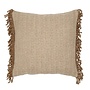 Sierkussen Mylano Dark Sand + Bullion Fringe dark gold