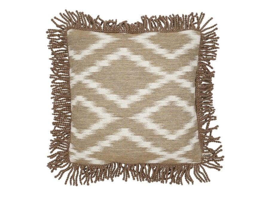 Decorative cushion Odine Exclusive Camel+ Bullion Cappuccion