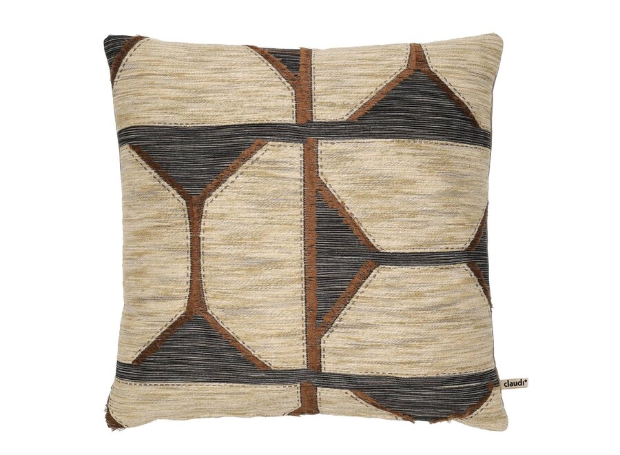 Coussin décoratif Lundi Sand/Chocolate
