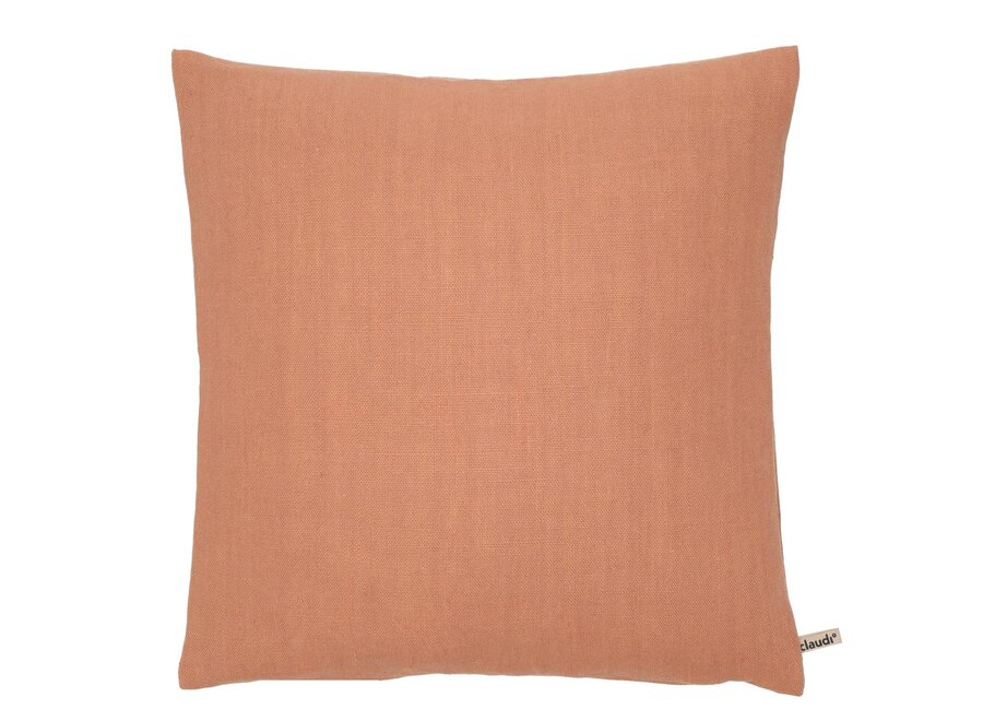 Coussin Evanna Abricot + Zipper Sand