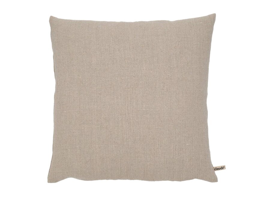 Dekoratives Kissen Evanna Linnen + Zipper Sand