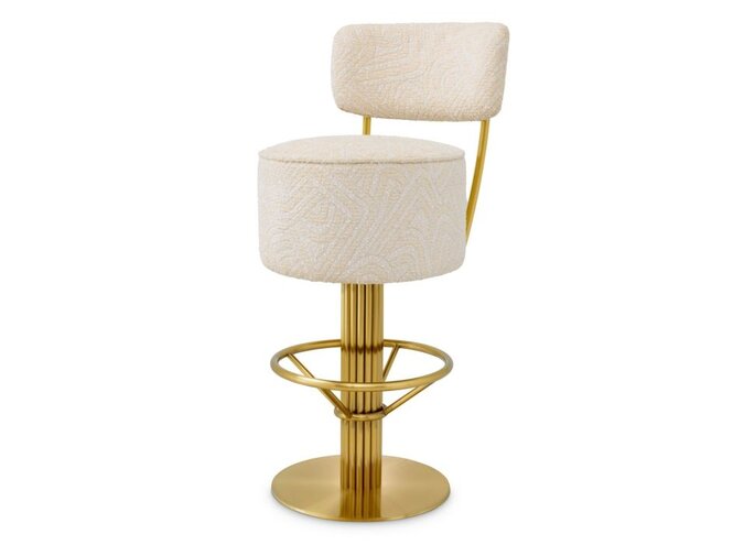 Barstuhl Carleton with back - camari cream