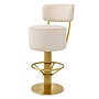 Chaise de bar 'Carleton' with back - camari cream