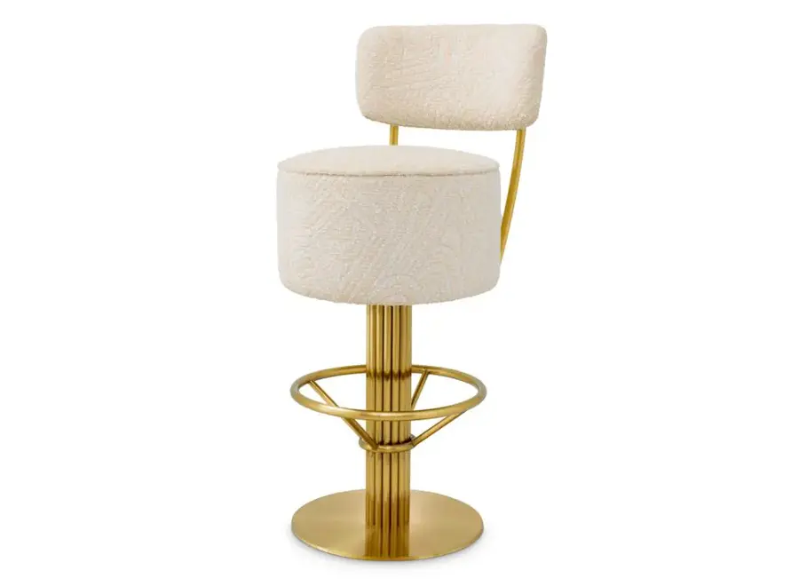 Barstuhl 'Carleton' with back - camari cream