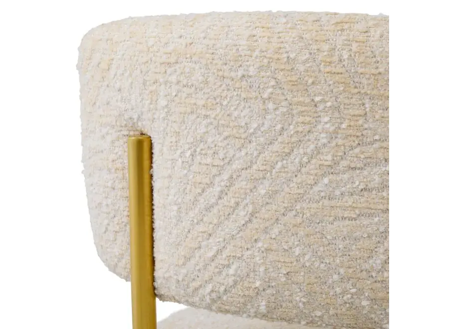 Chaise de bar 'Carleton' with back - camari cream