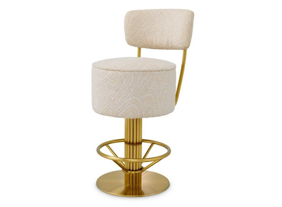 Counter chair 'Carleton' with back - Camari cream