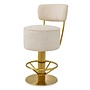 Counter chair 'Carleton' with back - Camari cream