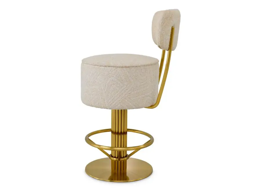 Chaise de comptoir 'Carleton' with back - Camari cream
