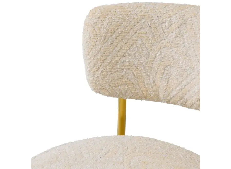 Counter chair 'Carleton' with back - Camari cream