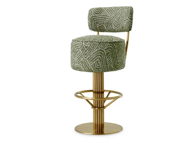 Chaise de bar Carleton with back - Camari green