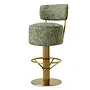 Chaise de bar 'Carleton' with back - Camari green