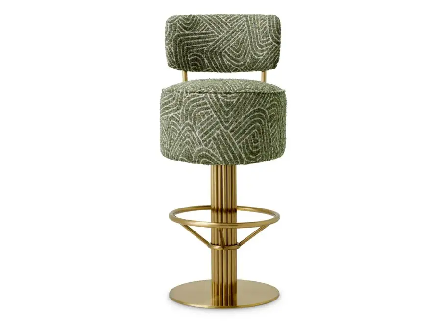 Barstuhl 'Carleton' with back - Camari green