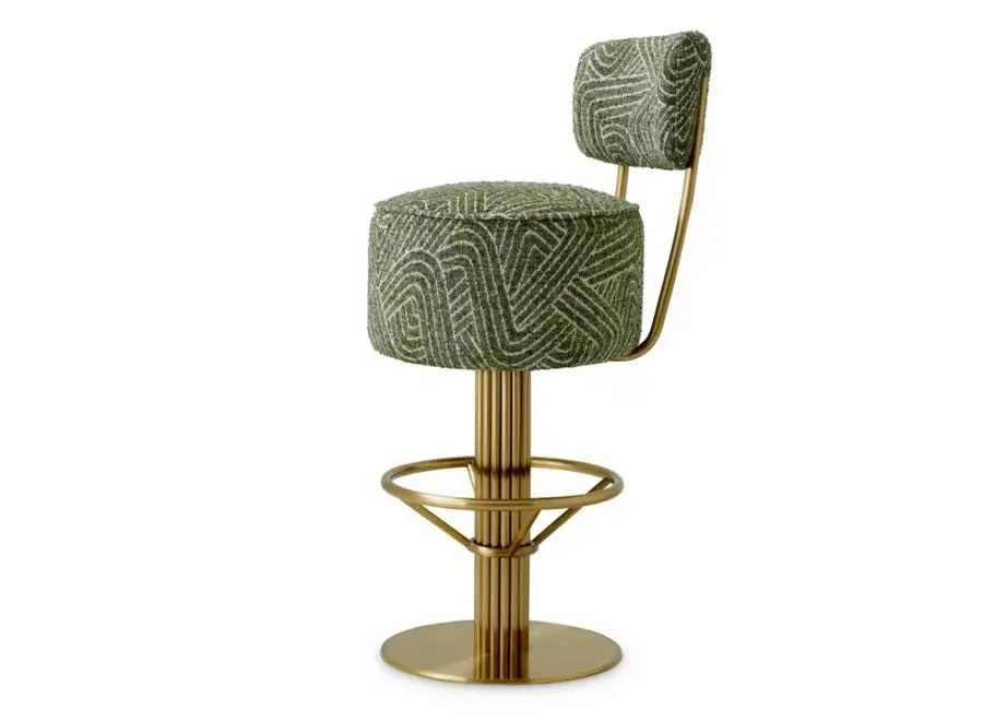 Barstuhl 'Carleton' with back - Camari green