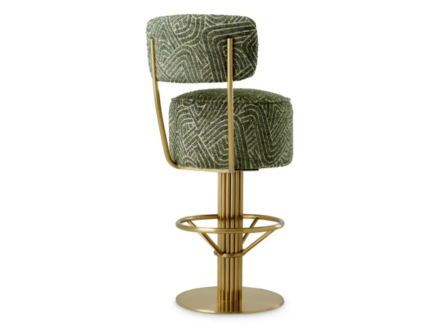 Barstuhl 'Carleton' with back - Camari green