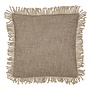 Dekoratives Kissen Subala Light Brown + Bullion Fringe Linen