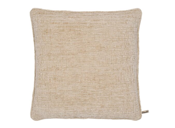 Kussen Shaggy Natural + Piping