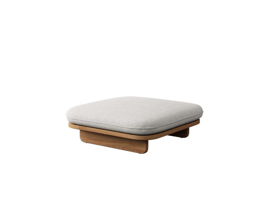 Ottoman 'Rimini' - Teak - Sand