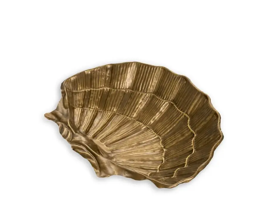 Schaal 'Seashell' - Vintage brass finish