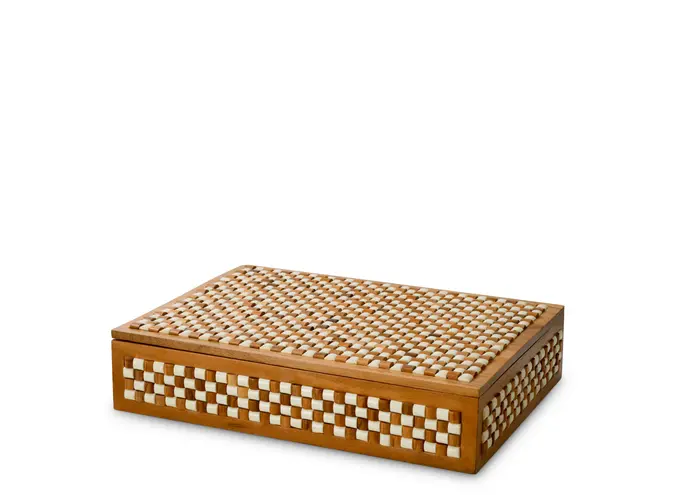 Boîte de luxe Cavendish - L - White & brown beads