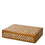 Luxus-Sammeldose 'Cavendish' - L - White & brown beads