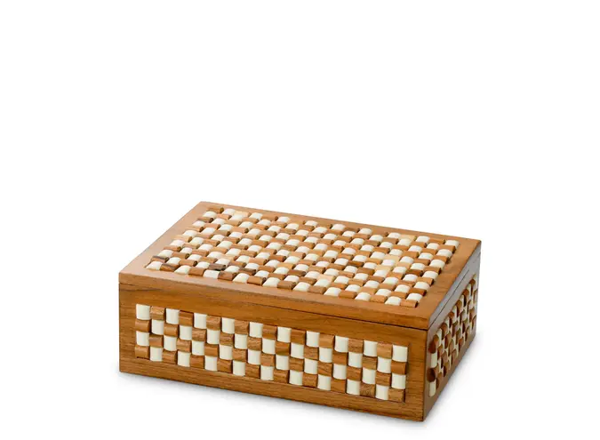 Boîte de luxe Cavendish - S - White & brown beads