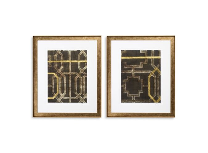Print Trellis Pattern by Ethan Harper - Set of 2 - II