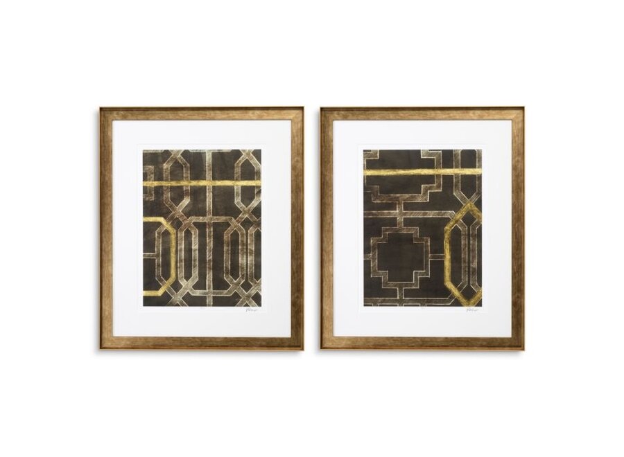 Print Trellis Pattern by Ethan Harper - Set of 2 - II