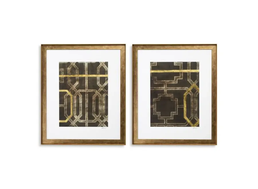 Print Trellis Pattern by Ethan Harper - Set of 2 - II