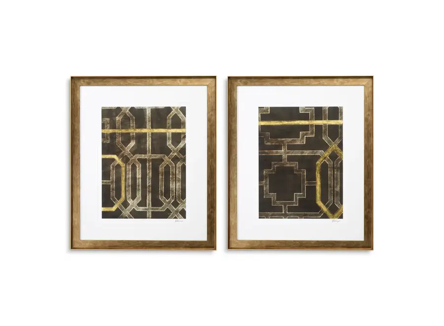 Print Trellis Pattern by Ethan Harper - Set of 2 - II