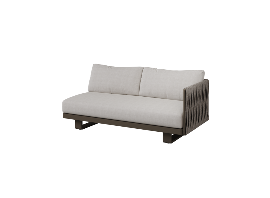 Tweezitsbank 'Salentina' - Bronze/Wengé - Left