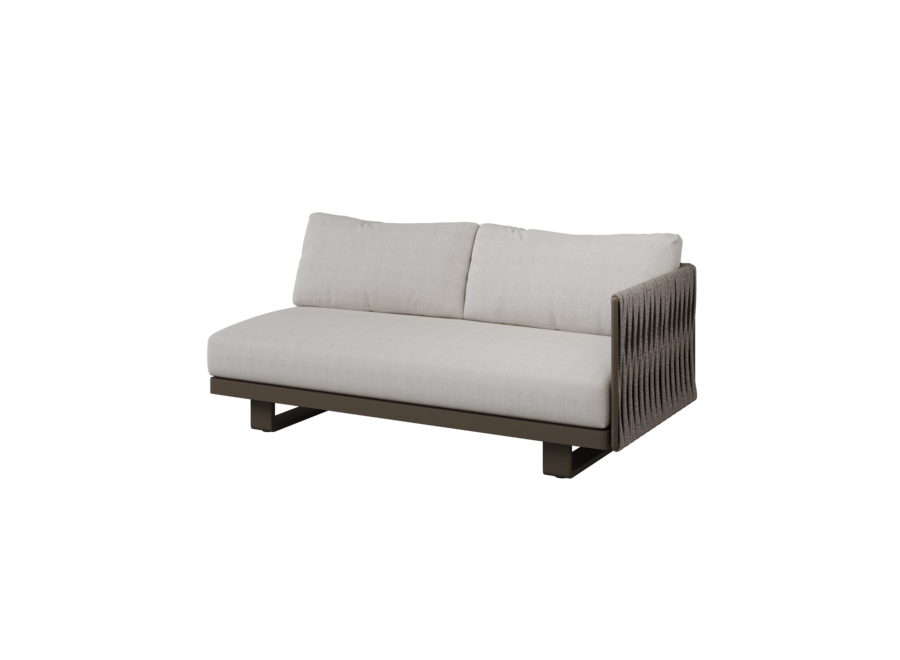 Zweisitzer-Sofa 'Salentina' - Bronze/Wengé - Left