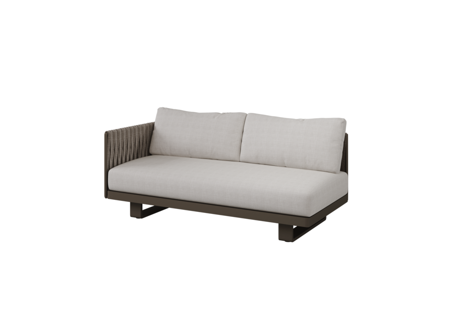 Canapé deux places 'Salentina' - Bronze/Wengé - Right