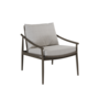 Low dining chair 'Navarra' - Bronze/Wengé