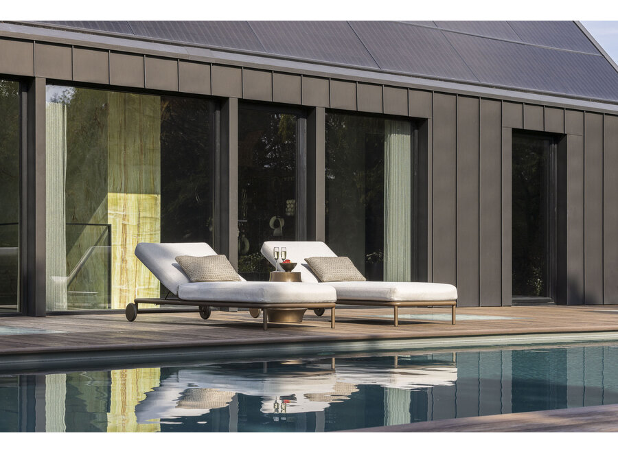 Chaise longue mobile 'Loreto' - Bronze/Charcoal