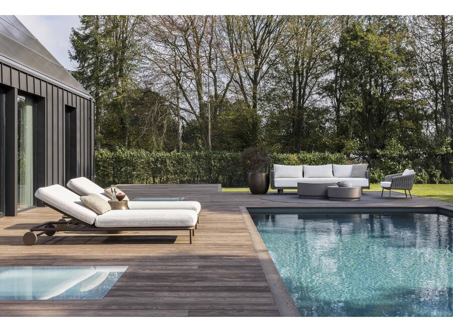 Mobile lounger 'Loreto' - Bronze/Charcoal