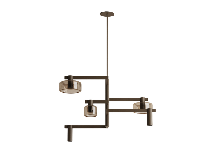 Hanglamp 'Palau' - Platinum - 5 lichts lichtpakket