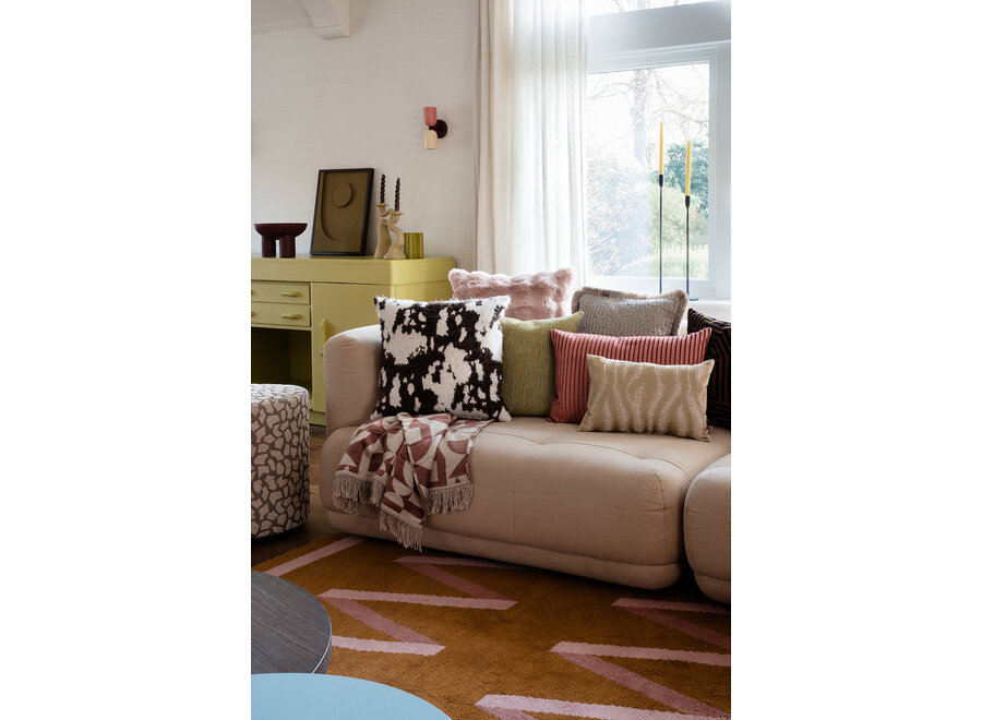 Decorative cushion Zoela Black/Camel