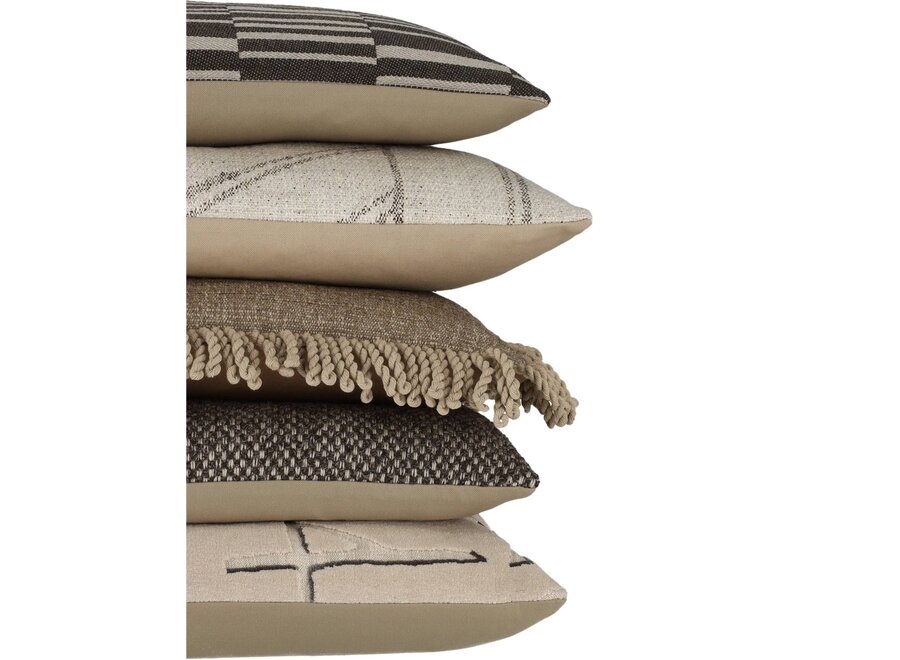 Dekoratives Kissen Veranno Grey/Dark Brown