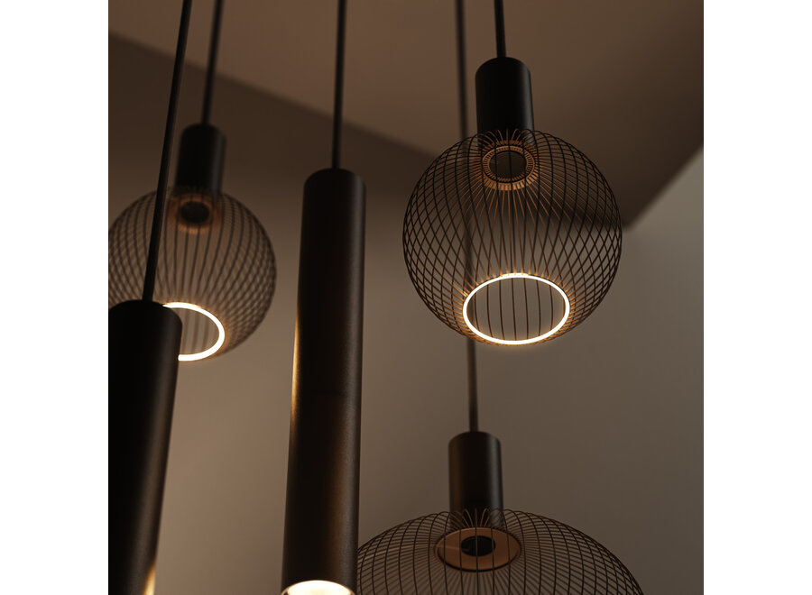 Hängelampe 'Como' - Black - 5 lichts lichtpakket
