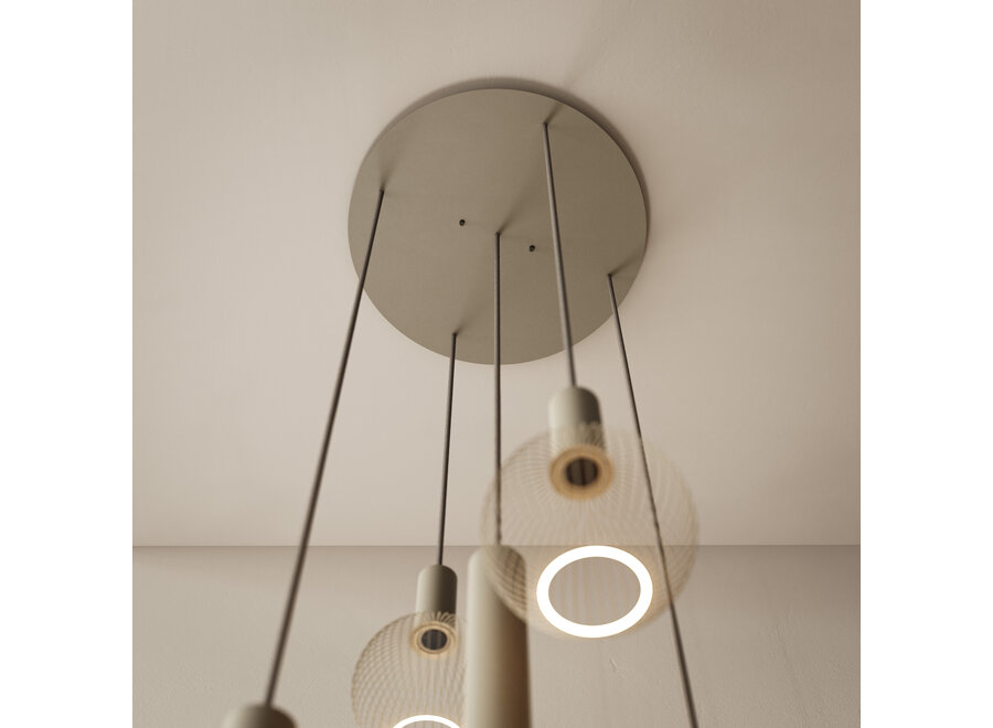 Hanging lamp 'Como' - Quartz - 5 lichts lichtpakket