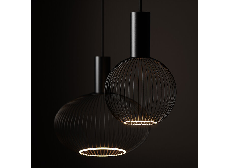 Hanging lamp 'Como' - Black - 8 lichts lichtpakket
